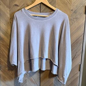 We the Free crop purple/gray tee